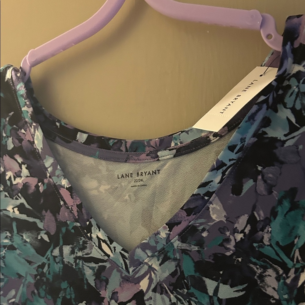 Lane Bryant Purple Floral Tank Top - Picture 4 of 6